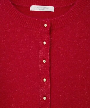 Green Parks 金釦コンパクトニットカーディガン Red