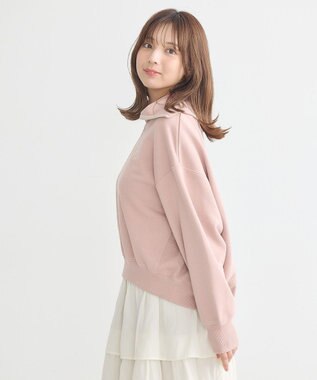 earth music&ecology ハーフＺＩＰプルオーバー Pink