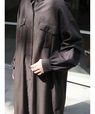 AMERICAN HOLIC イージーケアＷポケットシャツワンピース Gingham Check