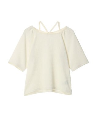 earth music&ecology ポコポコホルタープルオーバー Ivory