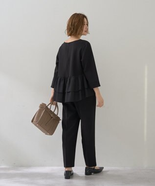 YECCA VECCA 【2点SET】バックフリルデザインセットアップ Black