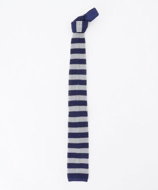 J.PRESS MEN 【J.PRESS KNIT TIE COLLECTION】ボーダー ニットネクタイ ネイビー系2