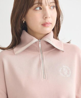 earth music&ecology ハーフＺＩＰプルオーバー Pink