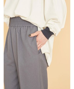 AMERICAN HOLIC ウエストイージーストレートパンツ Gray Mixture