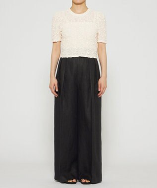 uncrave 【洗濯機洗い可】ストレッチレース トップス （uncrave WHITE） エクリュ