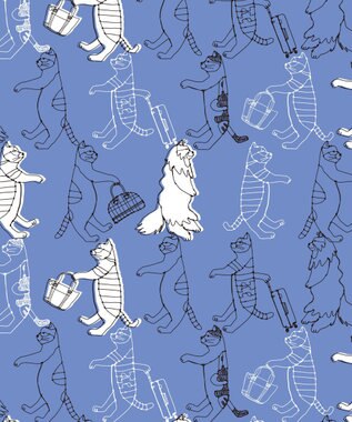 ACE BAGS & LUGGAGE 【折り畳み】 HAyU × ace. マルシェバッグ エコバッグ 猫柄 23L 17871 行進A