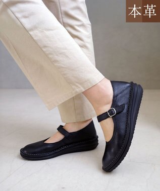 Pointer 本革 超軽量カジュアルシューズ ブラック