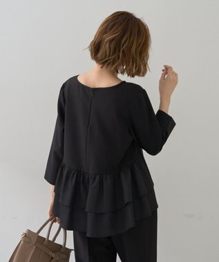 YECCA VECCA 【2点SET】バックフリルデザインセットアップ Black
