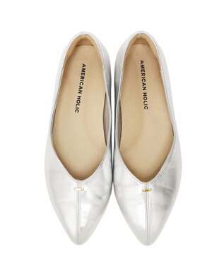 AMERICAN HOLIC 【整履き】フラットパンプス Silver