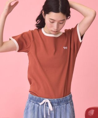 AMERICAN HOLIC 【PENNEY'S】配色リンガーTシャツ Orange