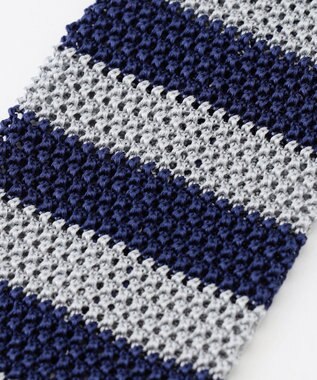 J.PRESS MEN 【J.PRESS KNIT TIE COLLECTION】ボーダー ニットネクタイ ネイビー系2