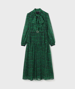 GRACE CONTINENTAL ハートキカプリントワンピース グリーン