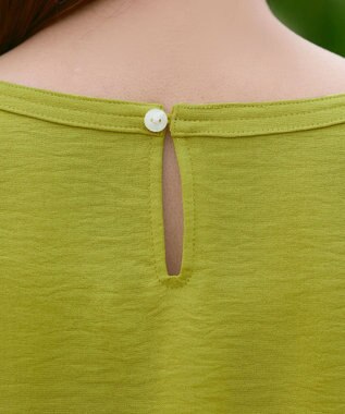 Tiaclasse 【洗える】麻調タックブラウス イエロー