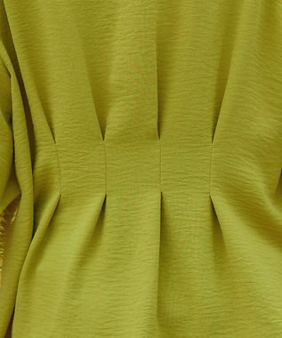 Tiaclasse 【洗える】麻調タックブラウス イエロー