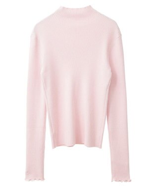 earth music&ecology 袖口刺繍リブニットプルオーバー Light Pink