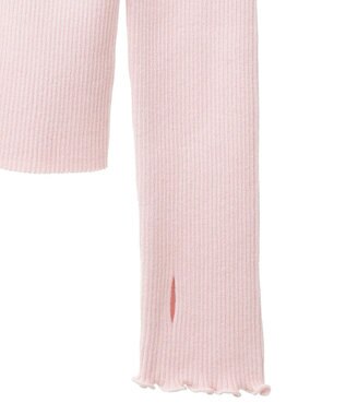 earth music&ecology 袖口刺繍リブニットプルオーバー Light Pink