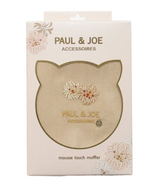 MOONBAT PAUL & JOE ACCESSOIRES クリザンテーム刺繍ムースタッチマフラー（パッケージ入り） ベージュ