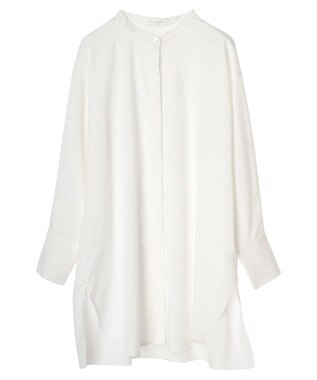 Green Parks イージーケア　比翼ボタンチュニック Off White