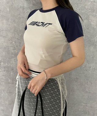 WEGO パイピングラグランT ネイビー