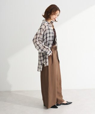 Green Parks カシュクールシアーシャツ Ivory