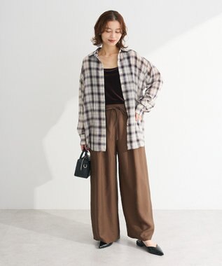 Green Parks カシュクールシアーシャツ Ivory