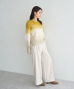 YECCA VECCA グラデーションシャギーニット Yellow
