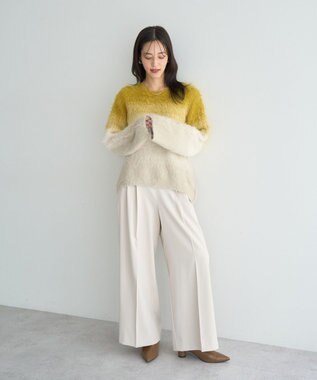 YECCA VECCA グラデーションシャギーニット Yellow