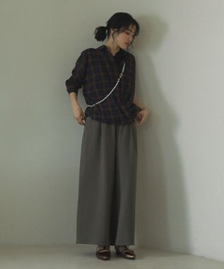 Green Parks カシュクールシアーシャツ Navy