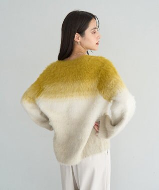 YECCA VECCA グラデーションシャギーニット Yellow