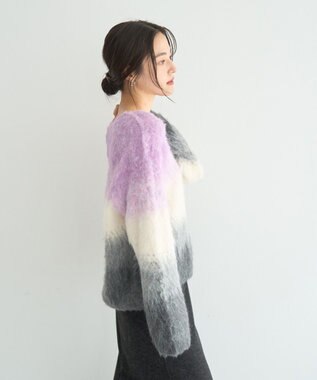 YECCA VECCA グラデーションシャギーニット Lavender
