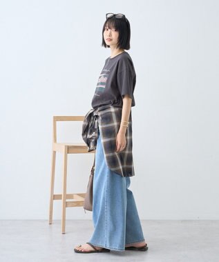 AMERICAN HOLIC 刺繍&フォトプリントTシャツ Charcoal Gray