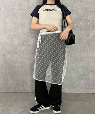 WEGO パイピングラグランT ネイビー