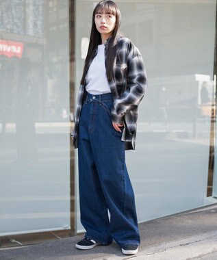 WEGO 【ユニセックス着用ITEM/】スーパーバギージーンズ デニム濃色