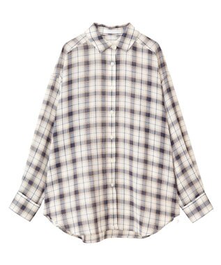 Green Parks カシュクールシアーシャツ Ivory