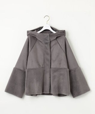 ANY SIS 【大人百花・美人百花掲載】Luxuryフェイクムートン コート スレート