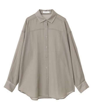 Green Parks カシュクールシアーシャツ Mocha