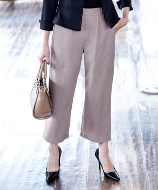 Tiaclasse L 【新色追加・洗える】ストレートワイドパンツ グレー