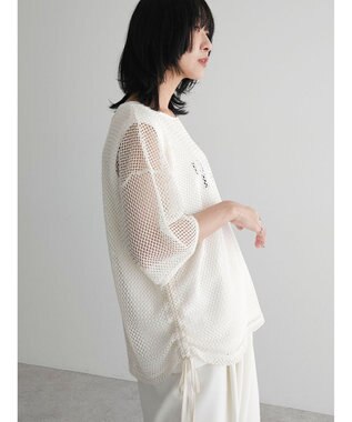 Green Parks ＳＥＴ２点　メッシュ＋ノースリーブロゴプルオーバー Ivory