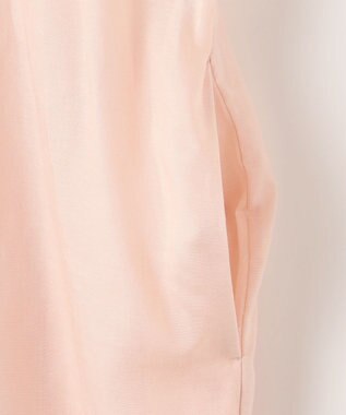 自由区 【洗える】テンセルリネンシャツワンピース ピンク