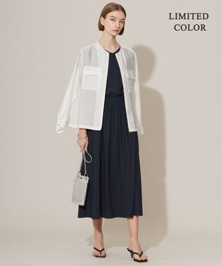 ICB L 【WEB限定・接触冷感・UVカット・洗える】アトラストリコット ワンピース ネイビー系