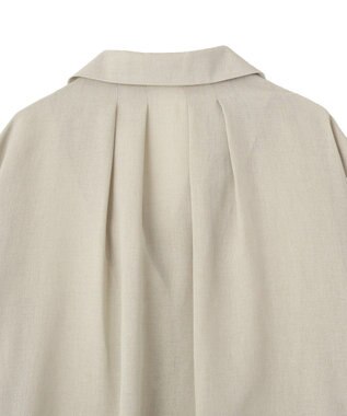 Green Parks 開襟シアーシャツジャケット Gray Beige