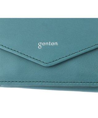 genten ピア ボックス3つ折り財布 ブルーグリーン