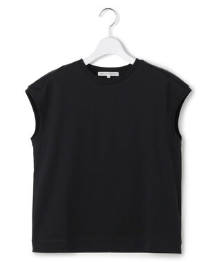 23区 シルキータッチ フレンチスリーブ Tシャツ ブラック系