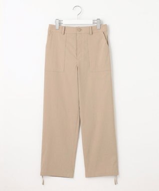 J.PRESS LADIES L 【洗える】セルロースリネンストレッチ ベイカー パンツ ベージュ系