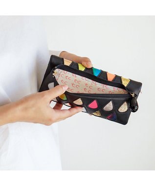tsumori chisato CARRY ドロップス 長財布 かぶせ 【かわいいデザイン！本革のやわらかな風合い】 ブラックⅡ