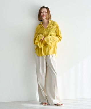 YECCA VECCA メタルホックワイドパンツ Light Beige