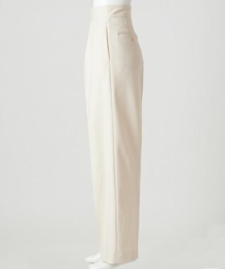 23区 S 【エステータ】ウールダブルクロス ワイドパンツ アイボリー系