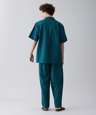 UNFILO MENS ライトリネン ワイドパンツ [23年春夏商品] ダークグリーン