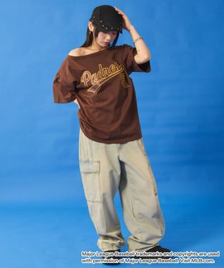 WEGO 別注MLBオフショルビッグT 柄3