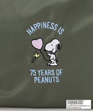 Y'SACCS SNOOPYデザイン　ギャザー2wayミニトート カーキ
